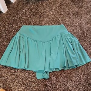 AERIE Teal Pleated Active Skort